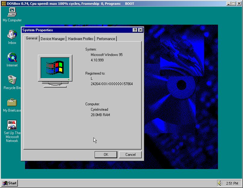 how to install windows on dosbox